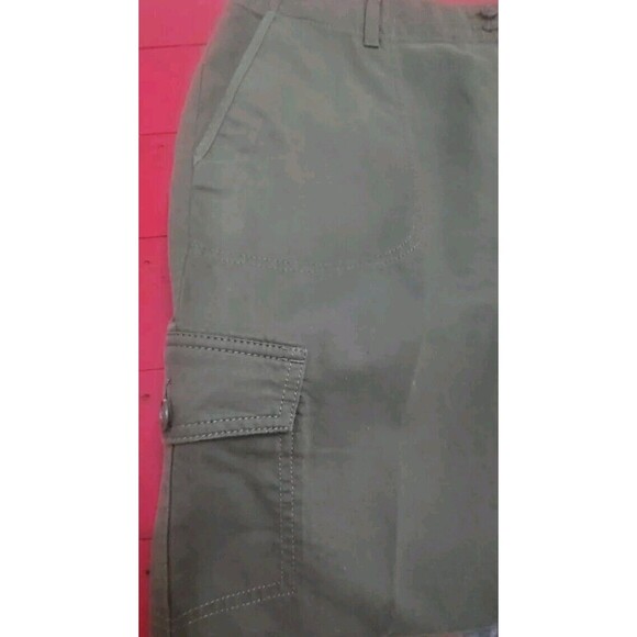 Talbots Super Soft Cargo Pants  Cropped High Rise Relaxed Fit Linen Nwot - Picture 5 of 11